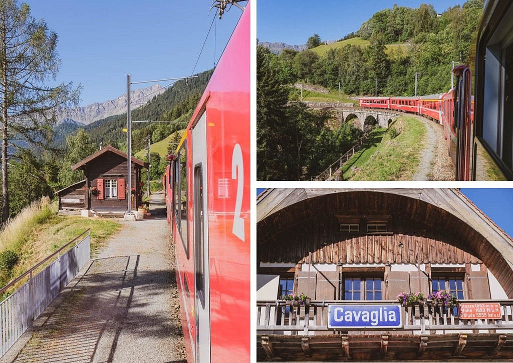 Rhätische Bahn Fahrt Schweiz