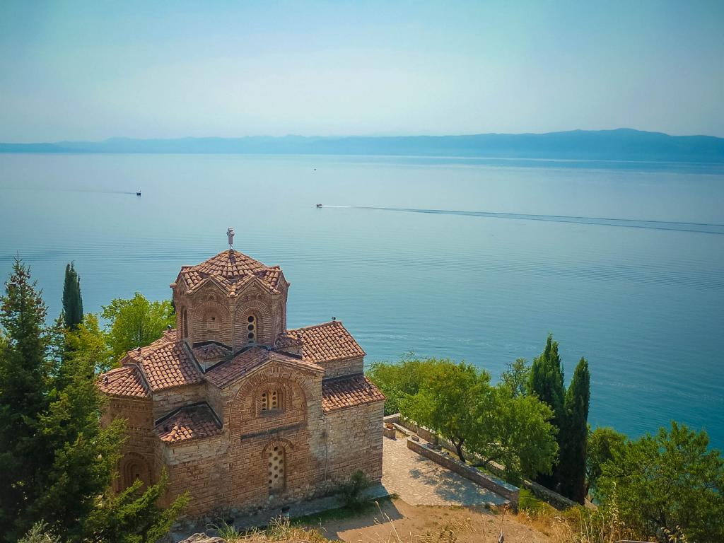 Ohrid UNESCO Weltkulturerbestätte am Ohridsee in Mazedonien